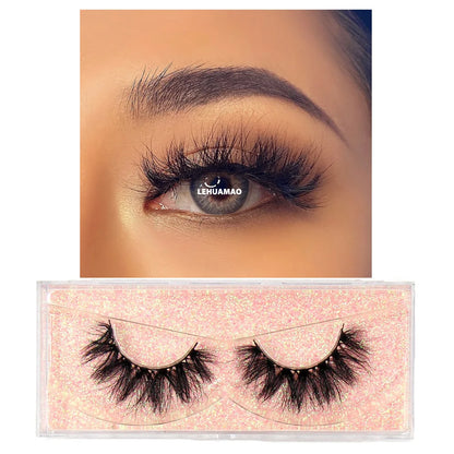 LEHUAMAO Eyelashes 3D Mink Lashes natural mink lashes for daily wear soft lashes Eyelash extension real Eyelash for makeup D103