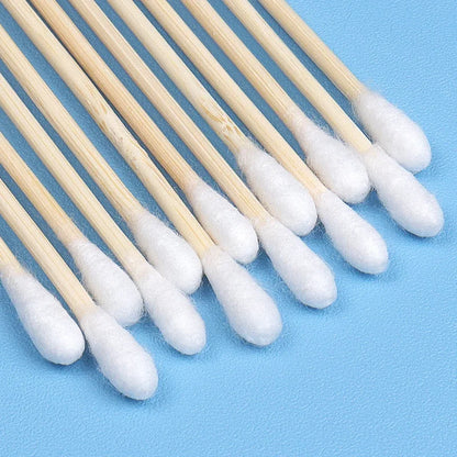 500/1000pcs Double-Headed Wood Cotton Swabs for Nose & Ear Cleaning Women's Makeup Tools Lipstick Remover Cotton Tip Sticks