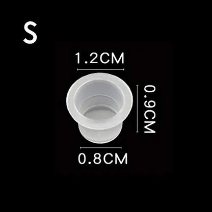 1000 PCS Plastic Disposable Tattoo Ink Cups Pigment Clear Holder Container Cap Tattoo Accessory Permanent Makeup