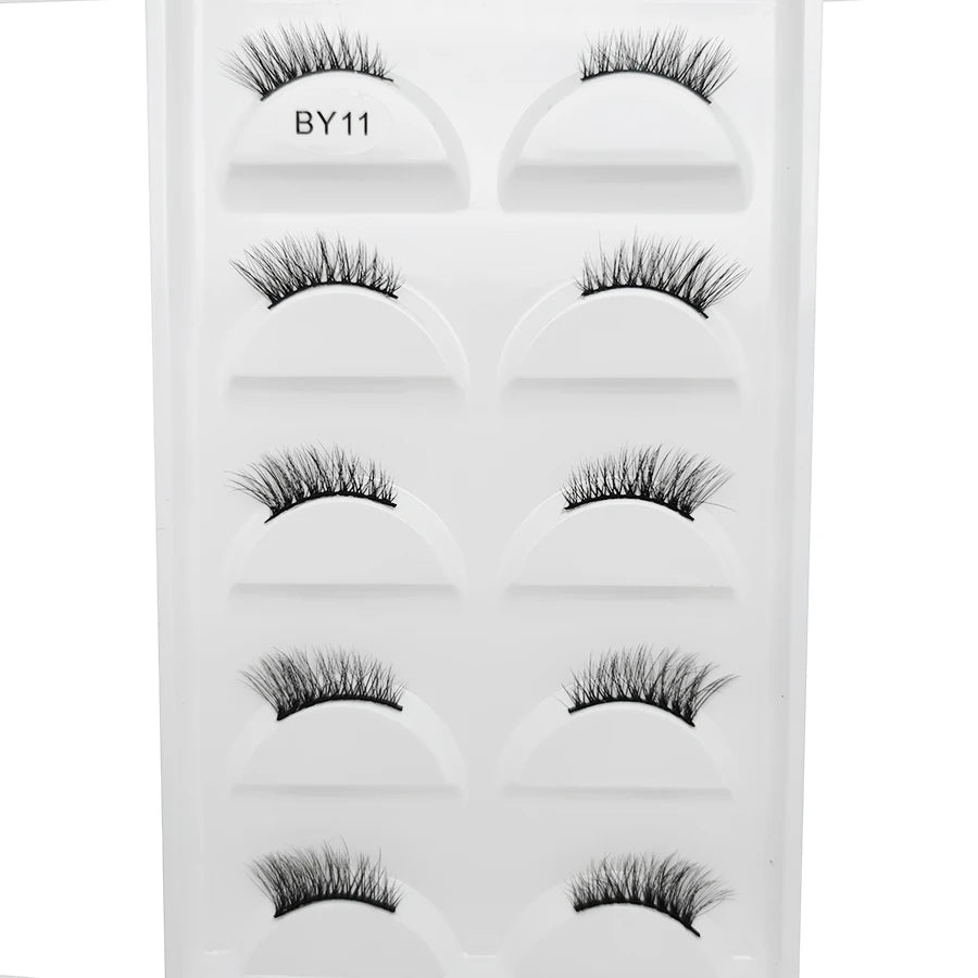 New 5 Pairs Natural 3D False Eyelashes Makeup Mink Eyelash Fake Eye Lashes Faux Cils Make Up Beauty Maquillaje Tools H13 Cat