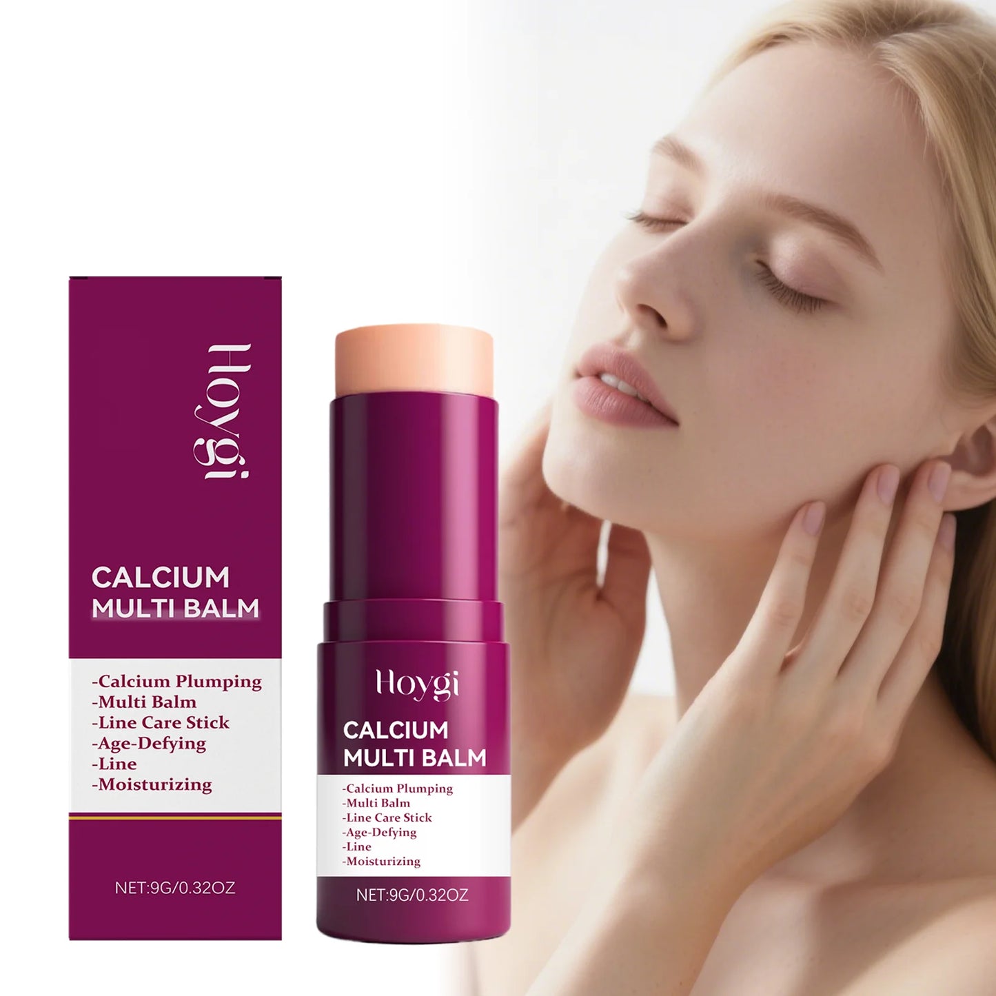 Hoygi Portable Solid Moisturizing Face Stick Lightweight Hydration Balm Winter Skincare Travel Friendly On the Go Moisturizer