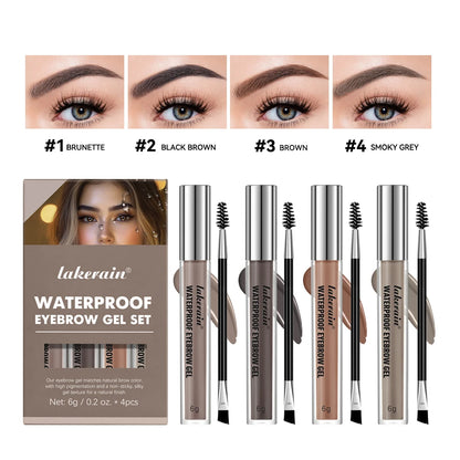 lakerain Long Lasting Waterproof Eyebrow Gel Highly Tinted Liquid Makeup Sweatproof Natural Finish Brown Black Cosmetics