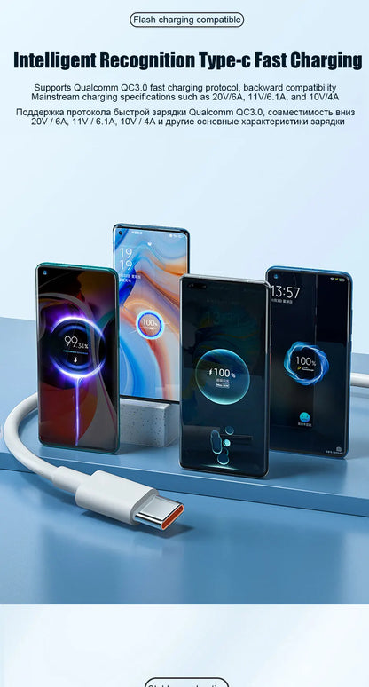 For Xiaomi 67W USB Super Fast Charger Power Adapter Mi 12 11 6A Type C Cable POCO X5 X4 Pro Note 9 10 11 Charging