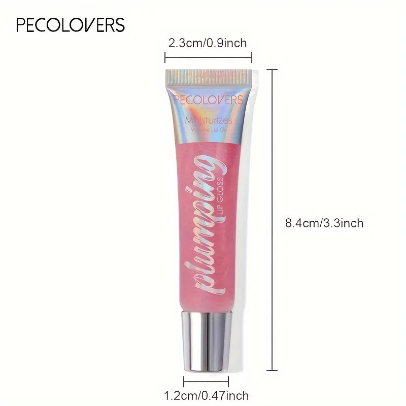 1PC Glitter Lip Gloss Moisturizing Fruit Lip Oil Transparent Fullness Lips Tint Soft Tube Makeup Lip Beauty Care