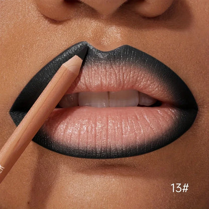 1pc Matte Lipstick & Liner Pen, Waterproof, Long-Lasting, Non-Stick, Berry Shades for All Skin Types, Makeup Pencils for Women
