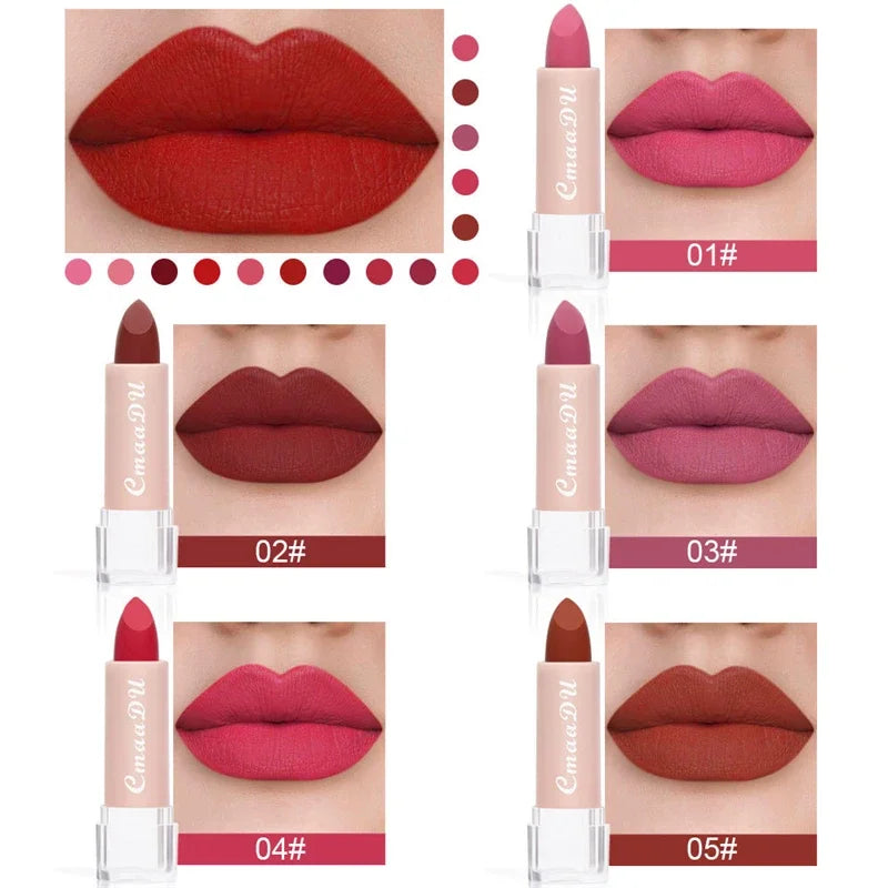 15Color Lipstick Lip Makeup Sexy Woman Velvet Matte Lipgross Tint for Lips Long Lasting Waterproof Non-stick Cup Lip Cosmetics