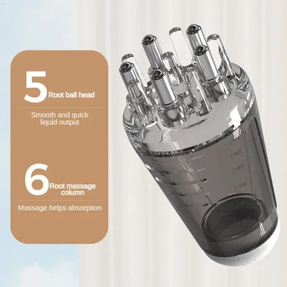 Scalp Applicator Hair Regrowth & Styling Solution Guide Comb Hexagon Head Oil Roller Ball Massage Comb Massage Relaxation Tools