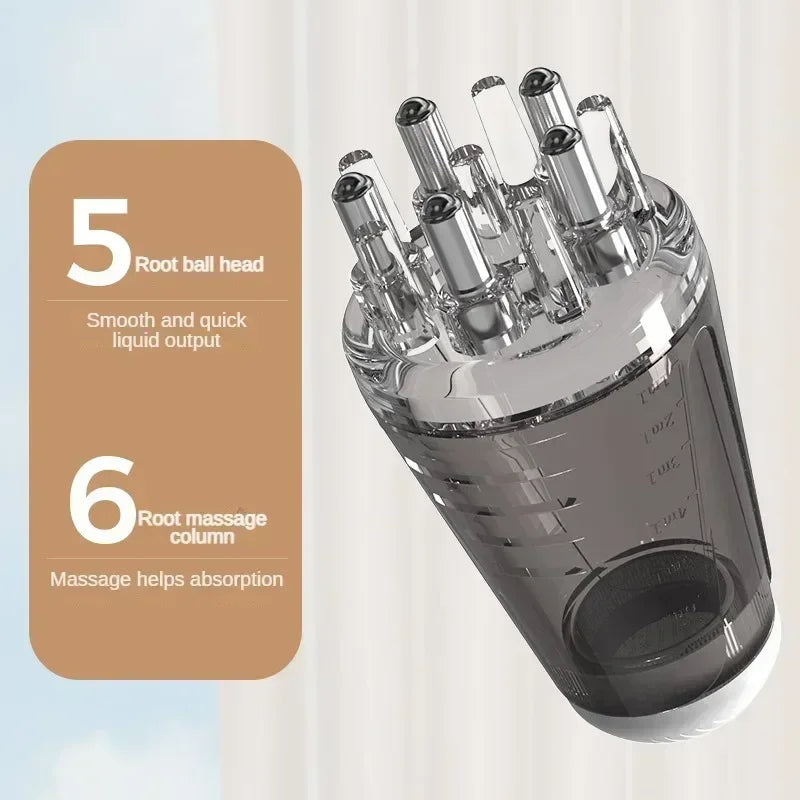 Scalp Applicator Hair Regrowth & Styling Solution Guide Comb Hexagon Head Oil Roller Ball Massage Comb Massage Relaxation Tools