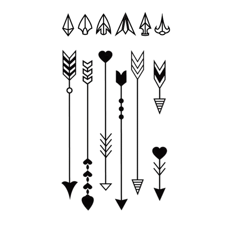 Tattoo Stickers Totem Black Color Flash Temporary Waterproof Party Fake Makeup Neck Hand Arm Body Art for Men Women
