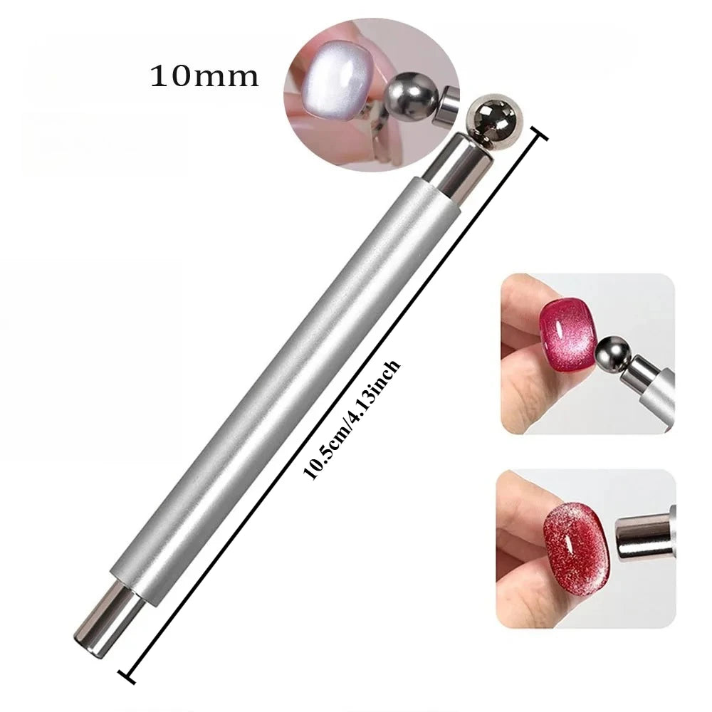 3D Double Headed Nails French Shape Strong Cat Eye Magnet Nail Art Gel Polish Magnetic Effect Manicure Accessories Tools Set