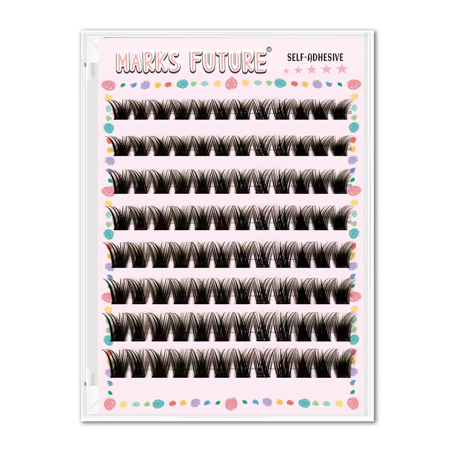 Marks Future Self-Adhesive Eyelashes Are Thick and Curled for Big Eyes, Suitable for Makeup, Proms, Parties, Beginner-Friendly, and Enhance Your Styling Charm.