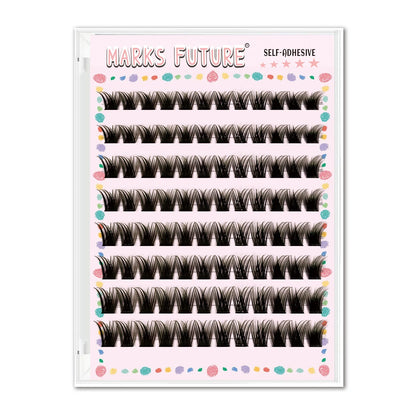 Marks Future Self-Adhesive Eyelashes Are Thick and Curled for Big Eyes, Suitable for Makeup, Proms, Parties, Beginner-Friendly, and Enhance Your Styling Charm.