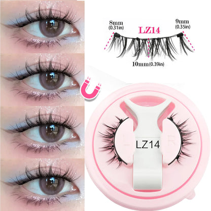 New Magnetic Eye Lashes With Winged Ends Soft Reusable Magnetic Lashes Natural Look 3D False Lashes Makeup With Magnet Tool