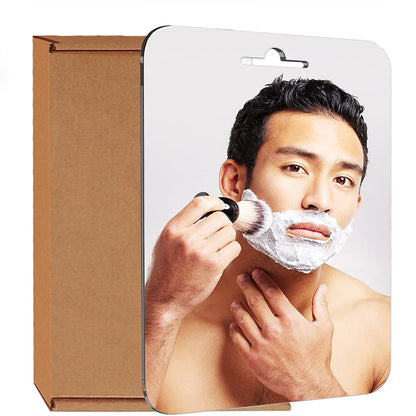 Big Size Acrylic Mirror Set Anti Fog Mirror for Bathroom Shower Shaving Washroom Fogless Fog Free Travel Mirror Non-Slip Stand