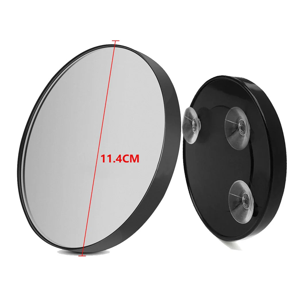 Black Portable 360 Mirror with Height Adjustable Telescoping Hooks Ideal for Self Hair Cutting Makeup Essential Fordable