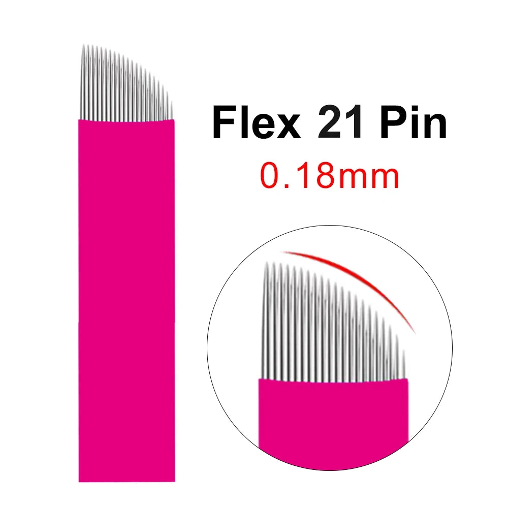 50/100pcs 0.16/0.18mm Tebori Blades Microblading Needles Permanent Makeup Eyebrow Tattoo Microblade Manual Tattoo Pen Supplies