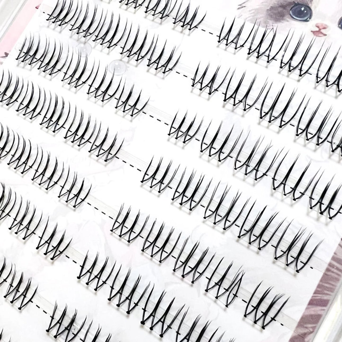 Little Devil false eyelash extenstions korean style Natural Wispy Lashes Individual clusters eyelashes For women makeup Salon