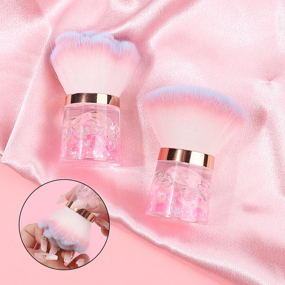 Nail Art Mushroom Rose Head Brush Remove Nail Dust Brush Polish Powder Cleaning Tool Beauty Makeup Brushes Manicure Accessories