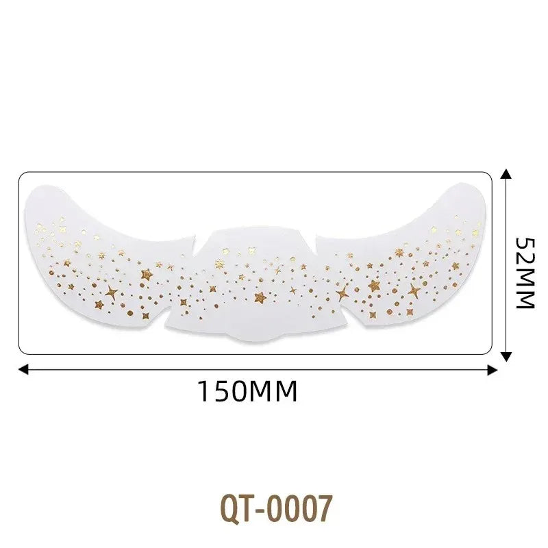 6 Sheets Hot Stamping Freckles Makeup Patches Glitter Gold Fake Freckles Temporary Tattoo Stickers for Dance Music Party Makeup