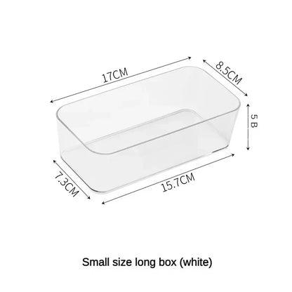 Transparent Box Storage Organizer Desk Plastic Storage Box Container Drawer Organizer Jewelry Box Makeup Organizer Boxes 2042