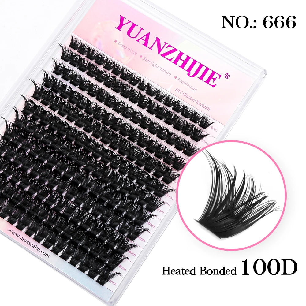 Super Cheap MASSCAKU Segemented DIY Handmade Make up Fake Lashes Cosplay Eyelashes Brush Bond maquillaje Makeup Products Fan