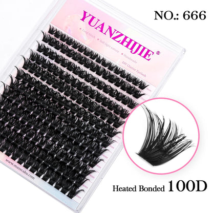 Super Cheap MASSCAKU Segemented DIY Handmade Make up Fake Lashes Cosplay Eyelashes Brush Bond maquillaje Makeup Products Fan