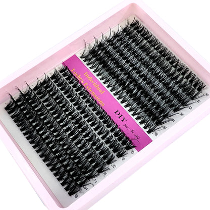 New 60D/80D/100D Mix Eyelash Clusters 10-18mm Mix Wispy Individual Lashes Extensions 266/280pcs DIY Mink False Eyelashes Makeup
