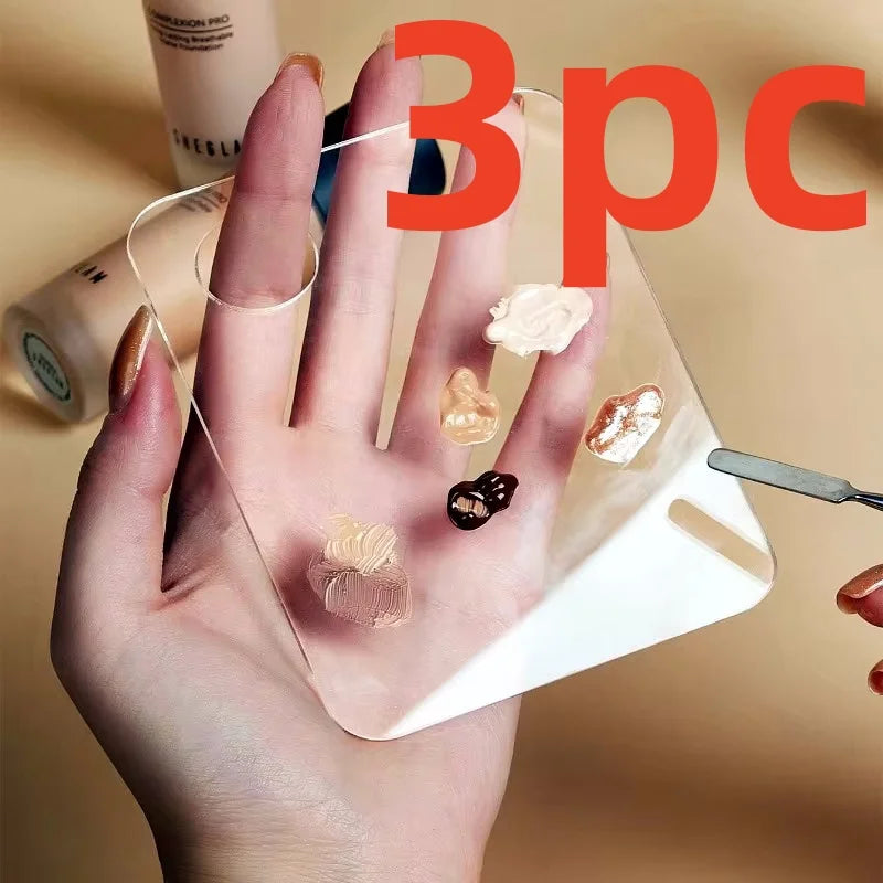 Transparent Acrylic Palette Tool Makeup Palette Liquid Foundation Eye Shadow Mixing Cream Manual Cosmetic Beauty Makeup Mixer