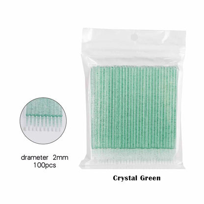 100Pcs Disposable MicroBrush Lash Cotton Swab Eyelash Extension Glue Cleaning Brushes Applicator Sticks Makeup Tools Wholesale