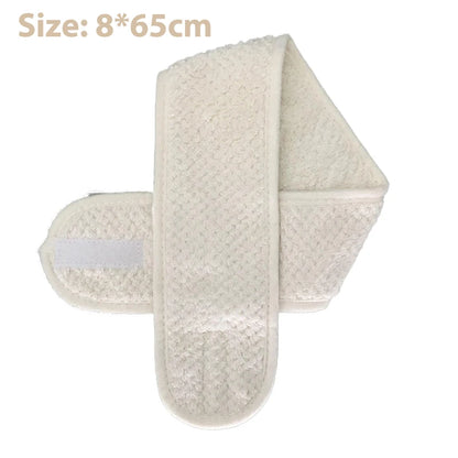 Adjustable Makeup Headband Soft Fleece Face Wash Towel Bath Spa Facial Hairband Skincare Beauty Head Wrap Accessory
