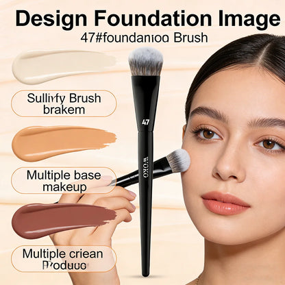 PRO 47 Foundation Brush Broom Foundation Shadow Brush Liquid Cream Blending Blush Angled Professional Makeup Brush Cosmetic Tool