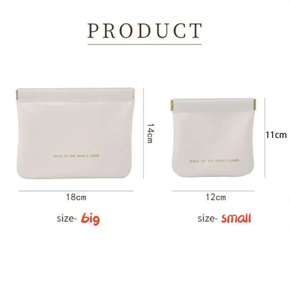 Fashion Simple Lipstick Makeup Bag Portable Mini Cosmetic Organizer Pouch PU Travel Jewelry Handbag Key Small Bags Storage Bag