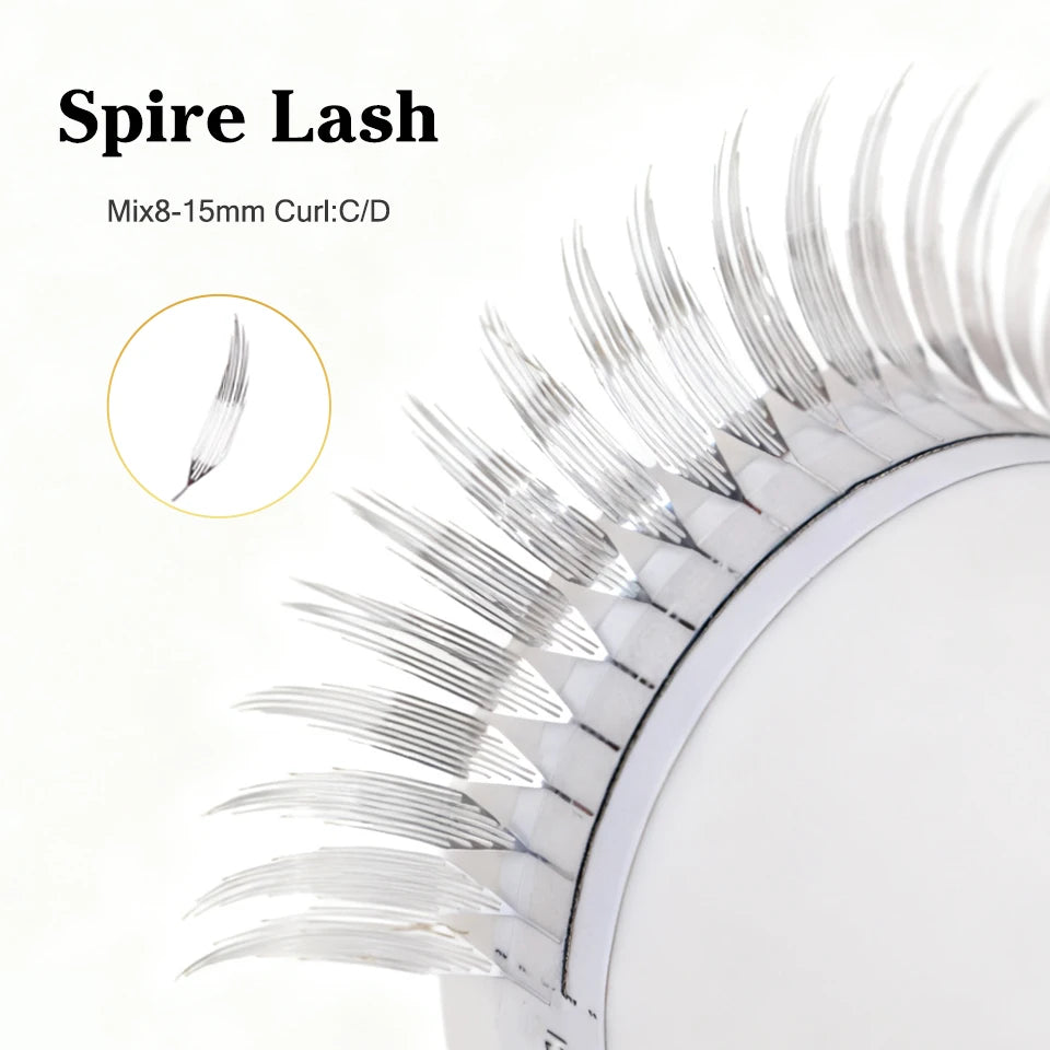 RUJADE New Colorful Shiny Manga Comic Spire Lashes Tinsel Anime Eyelash Extension Premade Fans Feather Shape Party Makeup Lashes