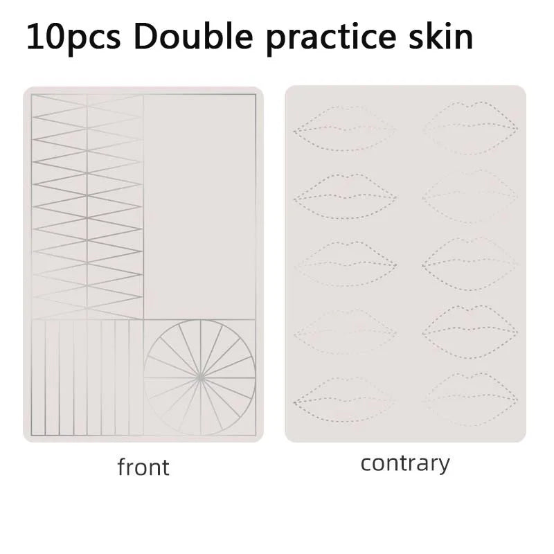 Tattoo Microblading Permanent Makeup Brows Thick Silicone Eyebrows Tattoo Latex Sheet Double Side Practice Skin