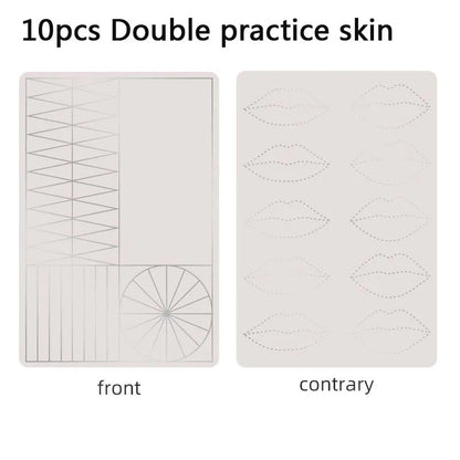 Tattoo Microblading Permanent Makeup Brows Thick Silicone Eyebrows Tattoo Latex Sheet Double Side Practice Skin