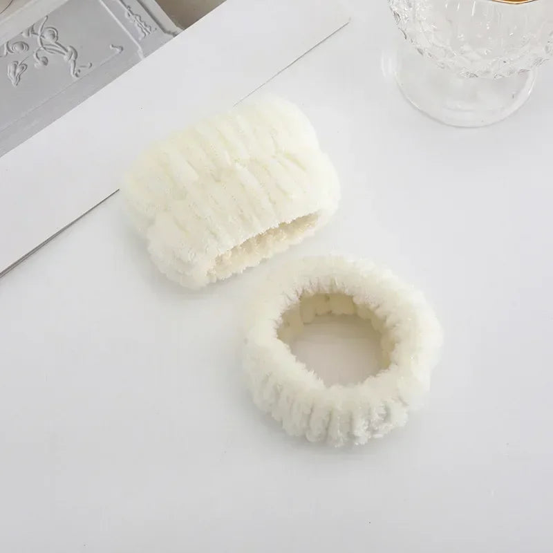 Women Makeup Coral Fleece Headband Wash Face Soft Hair Holder Elastic Top Knot Hairbands Girl Headwear Hair Accessories