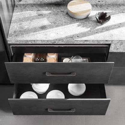 Aluminum alloy cabinet handle, gray wardrobe handle, makeup table handle, 96mm/128mm storage room cabinet handle