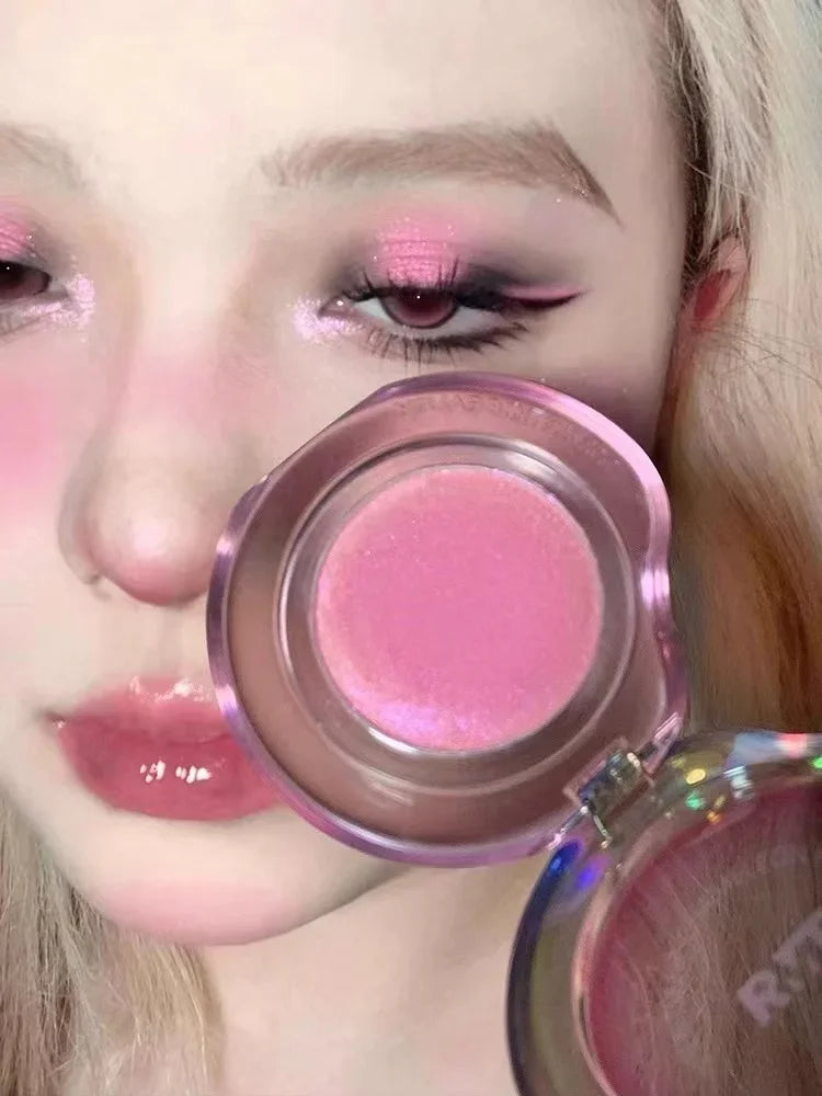 RMT High Gloss Chameleon Highlight Matte Purple Fine Powder Blusher Shiny Face Brightening Integrated Plate Makeup