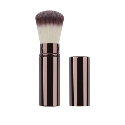 1pc Retractable Brush Makeup Brush Powder Blusher Powder Brush Mini Multi-function Portable With Aluminum Handle