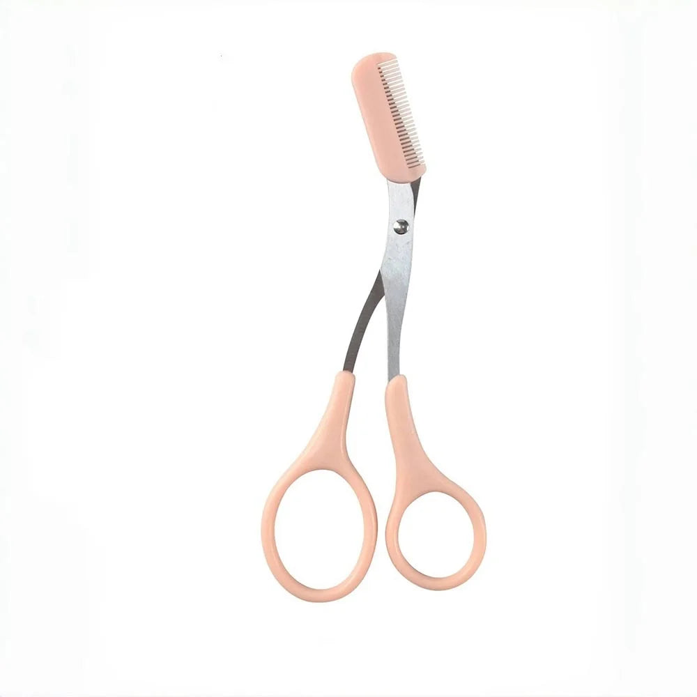 New Eyebrow Trimmer Scissor with Comb Facial Eyelash Hair Removal Grooming Shaping Eyebrow Shaver Cosmetic Makeup Accessories