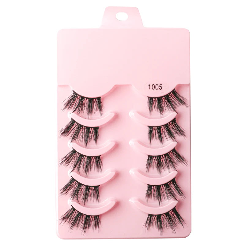 Half Eyelashes 5/10/14/20 Pairs Natural Faux Mink Lashes Cat Eye Lashes Wispy Fluffy Eyelash Extension Makeup Manga False Lashes