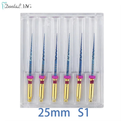 Dental Root Canal File Gold Endo Rotary Super Files Golden Endodontic Files 21mm 25mm Nickel Titainium Instrument Dentistry
