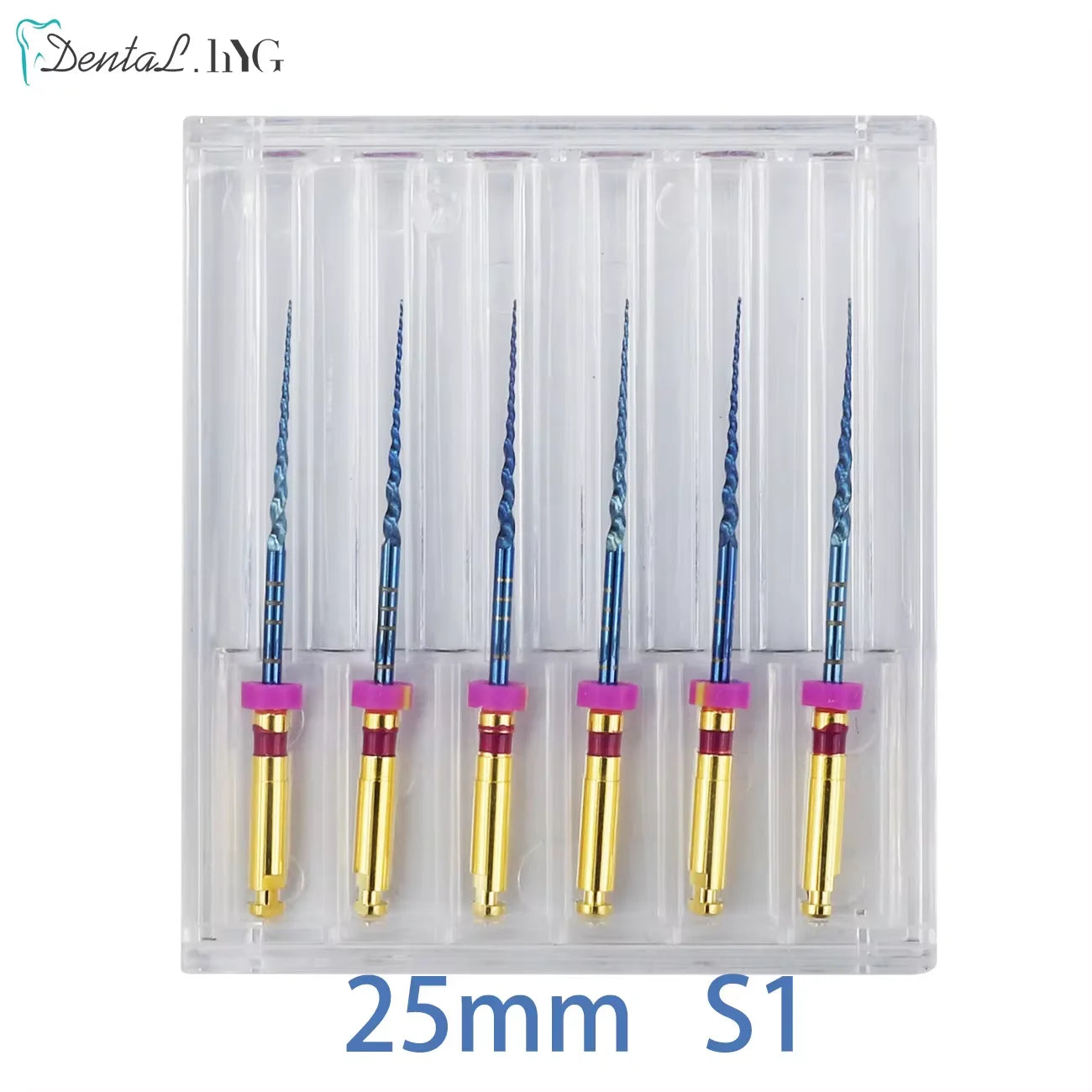 Dental Root Canal File Gold Endo Rotary Super Files Golden Endodontic Files 21mm 25mm Nickel Titainium Instrument Dentistry