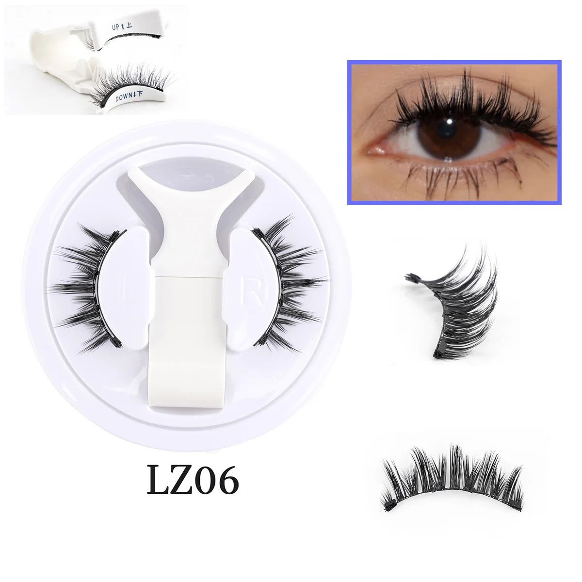 New Magnetic Eye Lashes With Winged Ends Soft Reusable Magnetic Lashes Natural Look 3D False Lashes Makeup With Magnet Tool