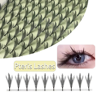 MIOFIA Tower Top Feather shape Eyelash Extension Comic Natural Lightweight  False Eyelashes Premade Fans Lashes for Makeup Tool