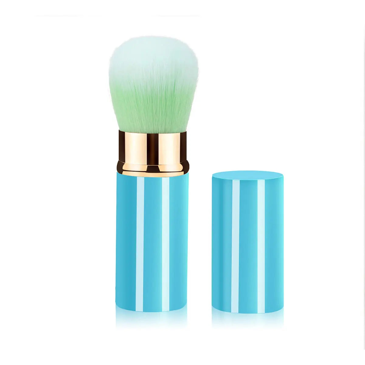 1pc Retractable Brush Makeup Brush Powder Blusher Powder Brush Mini Multi-function Portable With Aluminum Handle