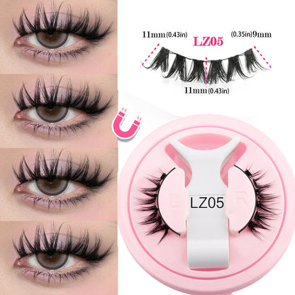 New Magnetic Eye Lashes With Winged Ends Soft Reusable Magnetic Lashes Natural Look 3D False Lashes Makeup With Magnet Tool