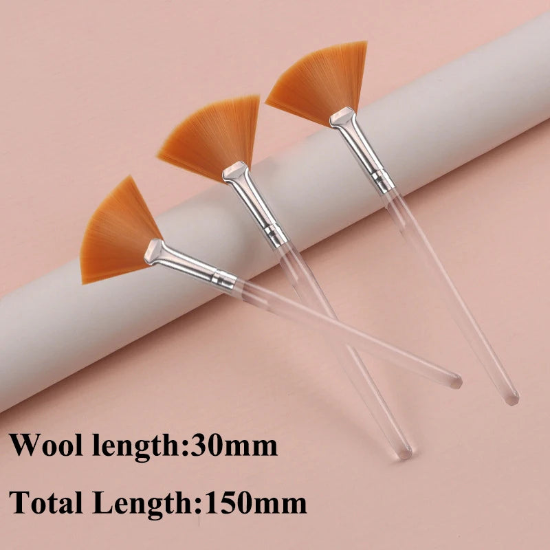 Practical Facial Brushes Fan Makeup Brushes Portable Mask Brush Cosmetic Tools for Women Flexible Facial Soft Mask Applicator