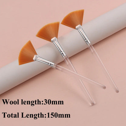 Practical Facial Brushes Fan Makeup Brushes Portable Mask Brush Cosmetic Tools for Women Flexible Facial Soft Mask Applicator