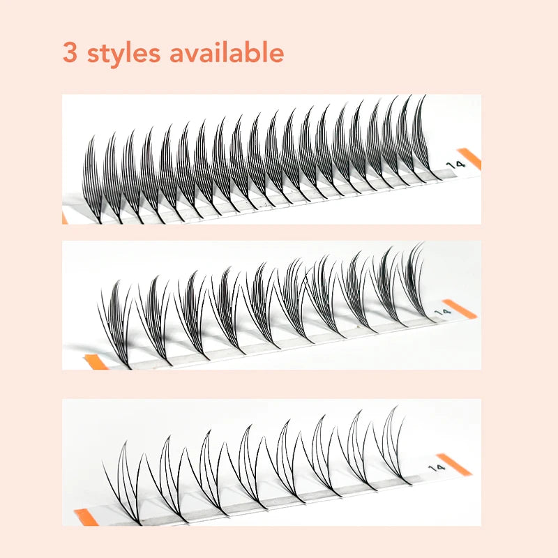 DIYDAY Comic Spire Eyelash Extension Natural Lightweight Manga False Eyelashes Premade Fans Feather Anime Lashes for Makeup Tool